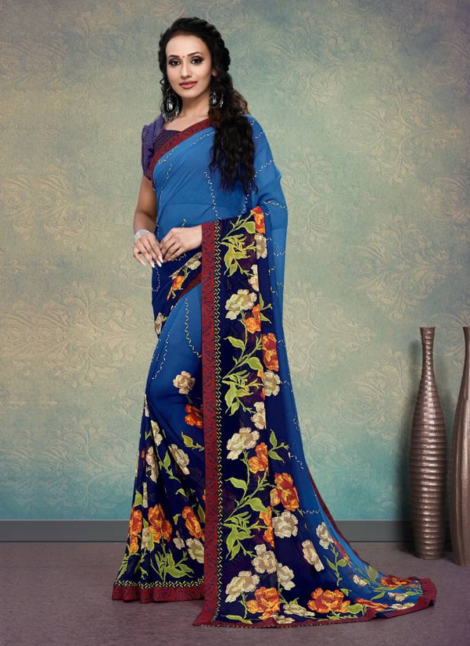 Desire Weightless Fancy Border And Printed Casual Party Wear Sarees 1992-1999